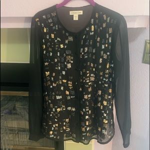 ♠️Coldwater Creek Dressy Embellished Top (S)